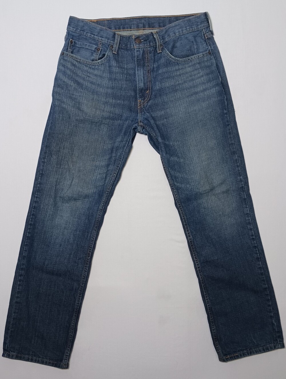 Levi's 559 Mens Relaxed Straight Fit Jeans 34X32 Dark Blue Wash Denim